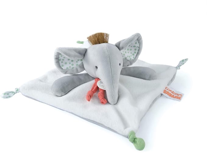 Doudou et Compagnie - Knuffeldoekje - Olifant - Grijs - 25 cm - 0m+
