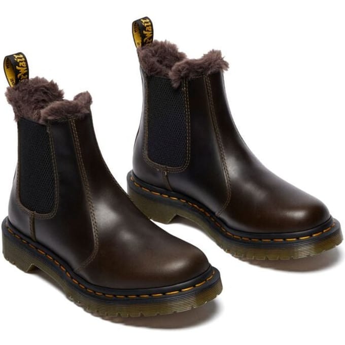 Dr. Martens Bikerlaars - 2976 Leonore - Dark Taupe Orleans - EU36 - voor Vrouwen - bruin