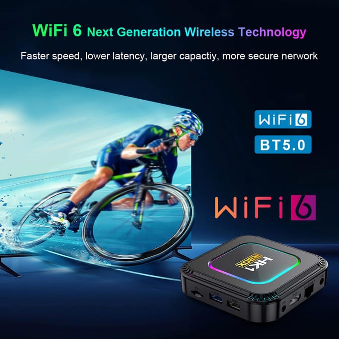 HK1 RBOX K8 Android 13.0 Smart TV Box RK3528 Quad-core UHD 4K Media Player H.265 Decodering HDR10+ EU 4GB+32GB