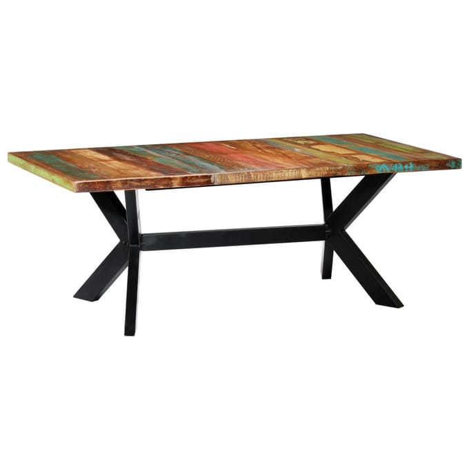 vidaXL - Eettafel - 200x100x75 - cm - massief - gerecycled - hout