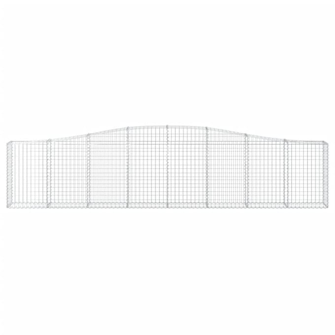 vidaXL - Schanskorven - 3 - st - gewelfd - 400x30x80/100 - cm - ijzer