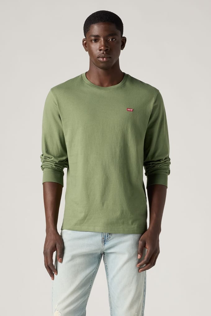 Levi's Original Housemark Long Sleeve Tee Green Taglia: M | Magliette basic Outlet | Uomo | Verde