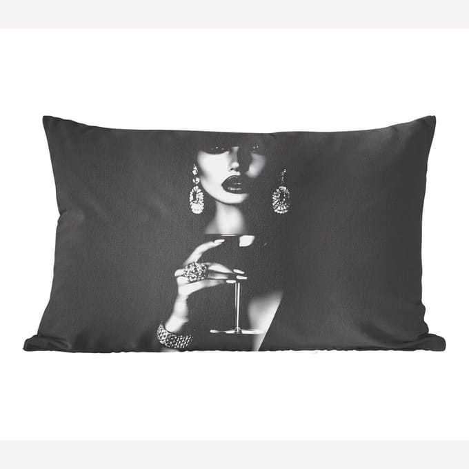Sierkussens - Kussentjes Woonkamer - 60x40 cm - Vrouw - Cocktail - Chic