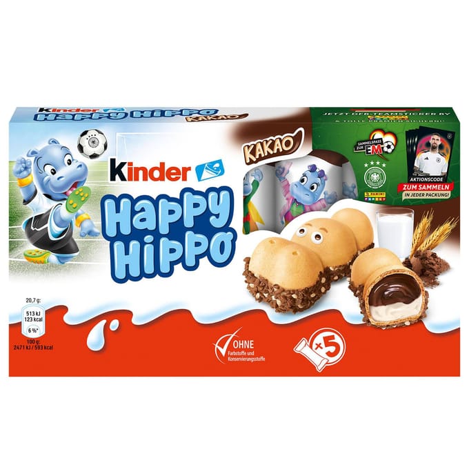Kinder Happy Hippo Cacao 5 pièces.