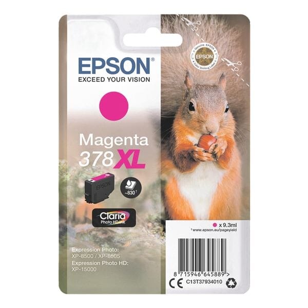 Epson Printerinkt - Claria Photo HD Magenta 378XL Singlepack voor foto-afdrukken van superieure kwaliteit