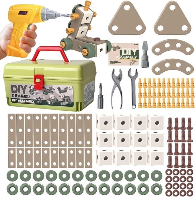 Kinder Gereedschap Set - Doe Het Zelf Speelgoed - Creatief Spelen - 135 Delig Speelgoed
