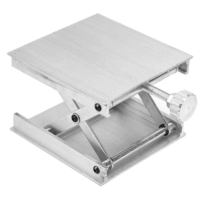 90*90mm laboratoriumliftplatform, universeel laserniveau, 90mm verstelbare liftstandaard white