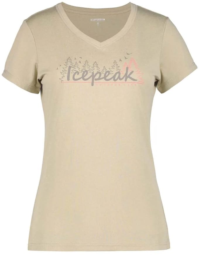 Icepeak Burnham T-shirt Met Korte Mouwen Beige L Vrouw