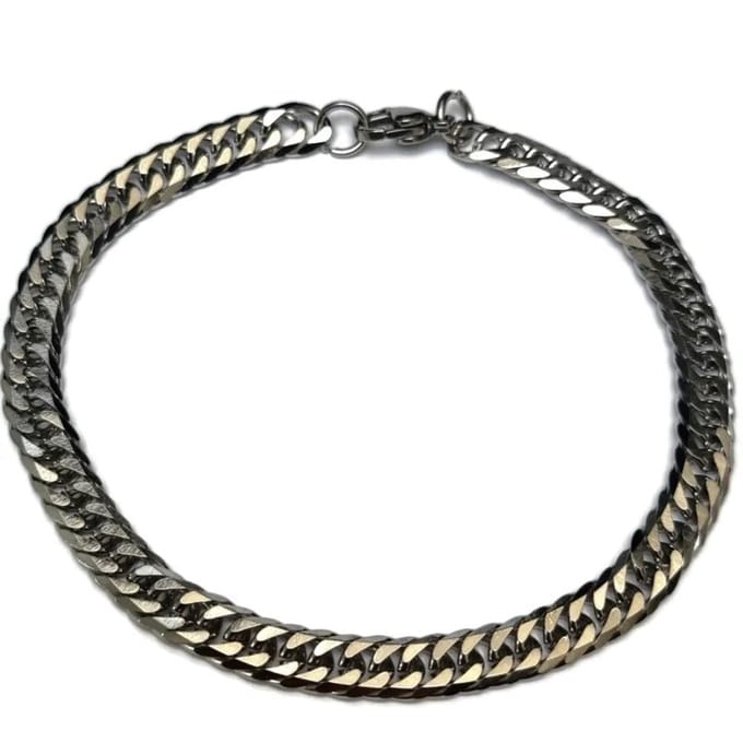 Rvs sieraden - Gourmet armband van edelstaal - Verkleurt niet-21cm-6mm
