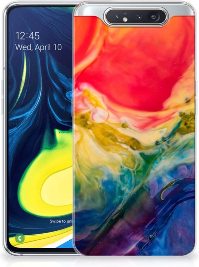 Hoesje maken Samsung Galaxy A80 Watercolor Dark