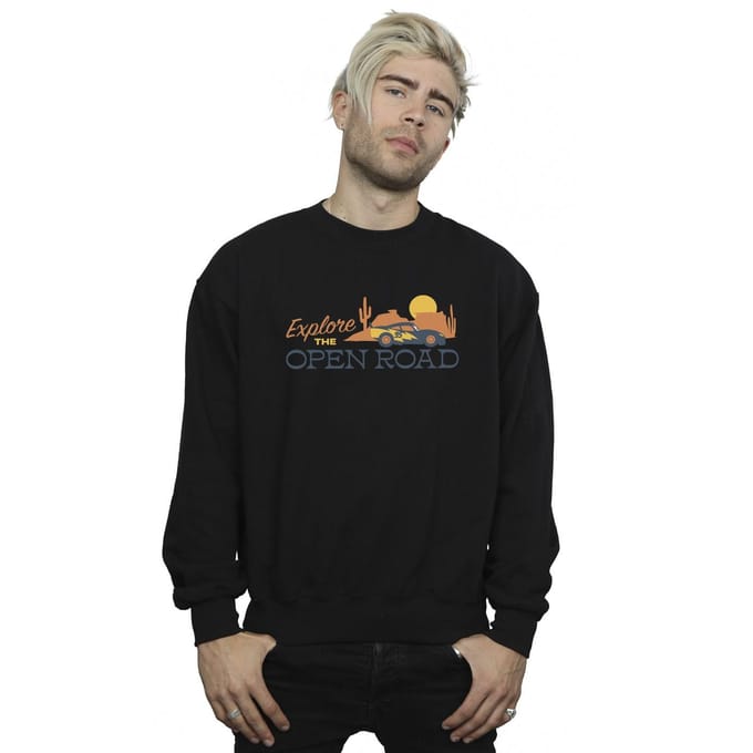 Disney Heren Cars Explore The Open Road Sweatshirt (Zwart)