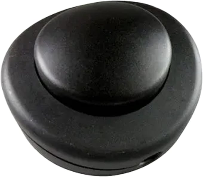 Vloerschakelaar 2P - Rond - 250V/2A - Voetschakelaar - Zwart