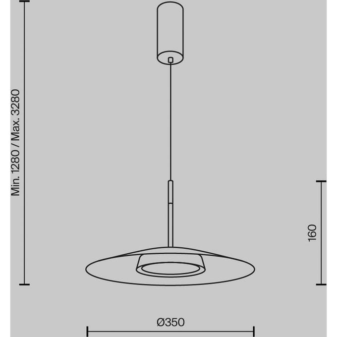 Maytoni LED hanglamp El, Ø 35 cm, zwart, aluminium