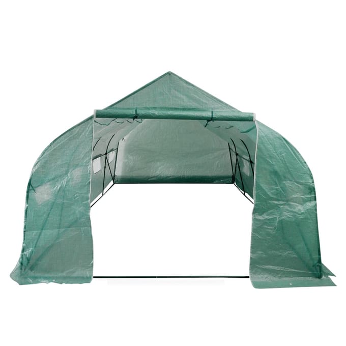 vidaXL - Tuinkas - walk-in - draagbare - polytunnel - met - stalen - frame - 18 - m²