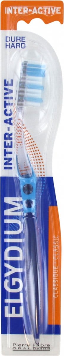 Elgydium Inter-Actieve Harde Tandenborstel (Kleur : Blauw)