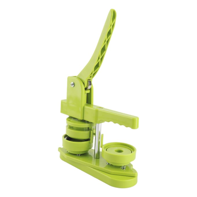 Badge Machine 58mm Roterende Mini Insigne Maakmachine met 100 Sets Badge Verbruiksartikelen voor Badge yellow