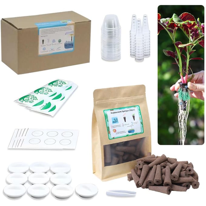 161Pcs Hydroponics Groeisysteem Kit Hydroponische Plantmachine Set Bodemloze Cultivatie 30 Groei 161pcs gray
