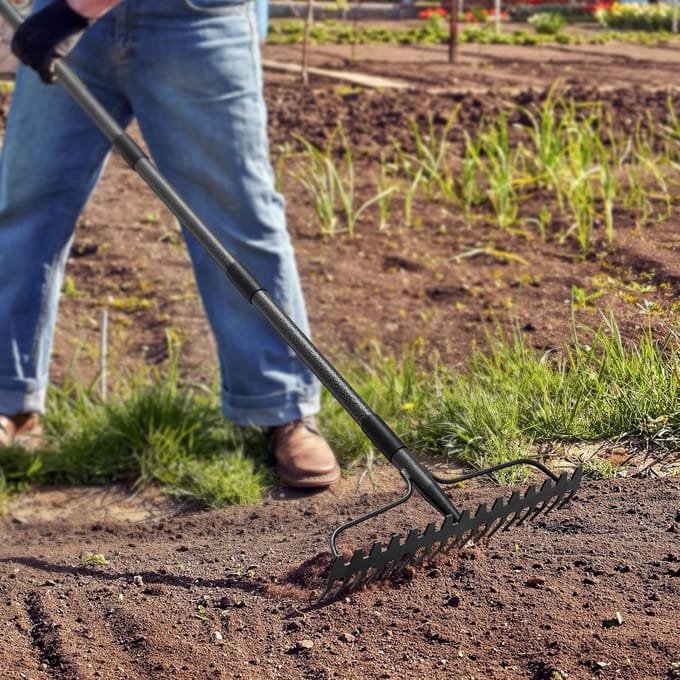 Zware Tuinhark met Verstelbaar Handvat - 5FT Booghark voor Gazons en Tuinen