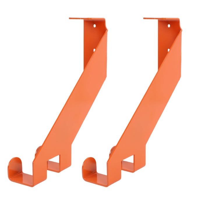2 STUKS Kettingzaag Roestvrij Staal Wandmontage Heavy Duty Kettingzaag Houder Garage Opslag voor Werkplaats Thuis Oranje orange