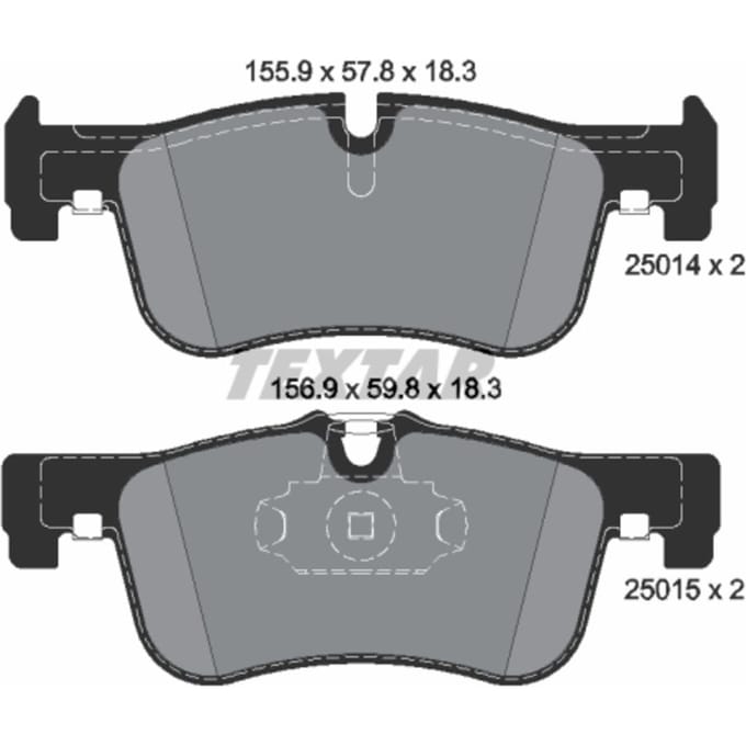 Remblokset TEXTAR 2501401, voor