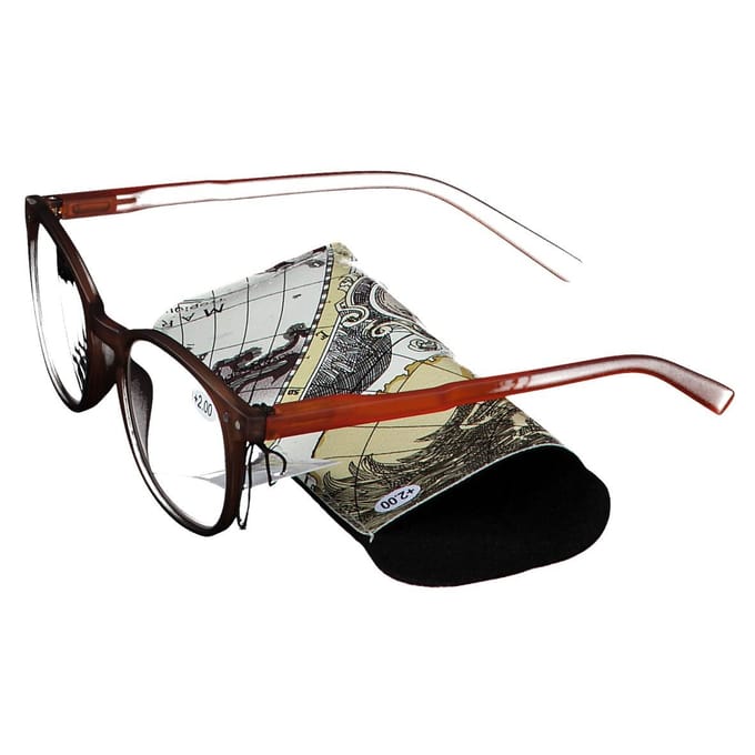 Pharma Glasses Leesbril Comp Bruin/Oranje +2.00 1