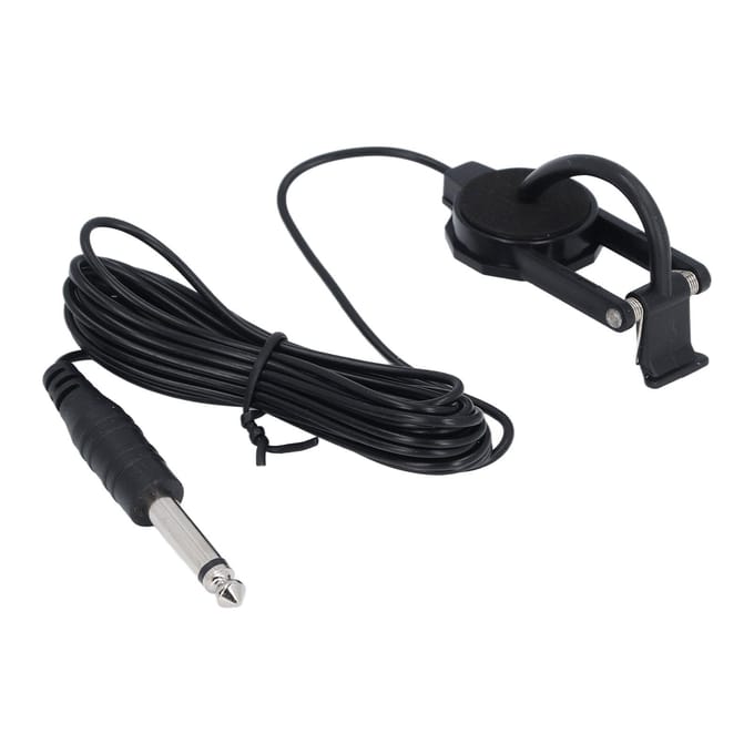 Viool akoestische pickup draagbare gatvrije patch ABS en metalen clip op viool pickup black