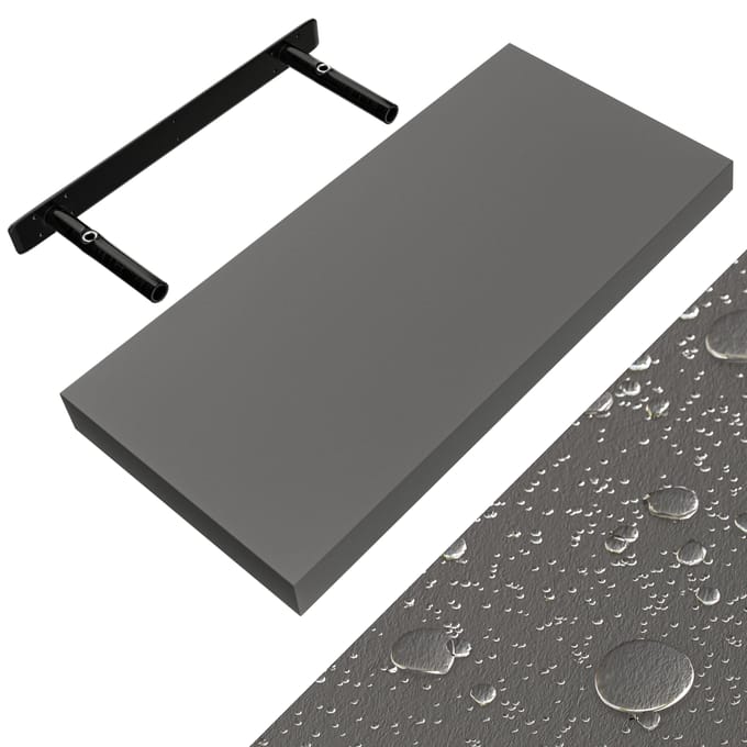 Casaria Wandplank Zwevend - 50 cm/15kg Belastbaar - Mat Grijs