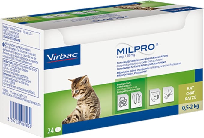 Milpro Kitten / Kleine Kat - 24 Tabletten