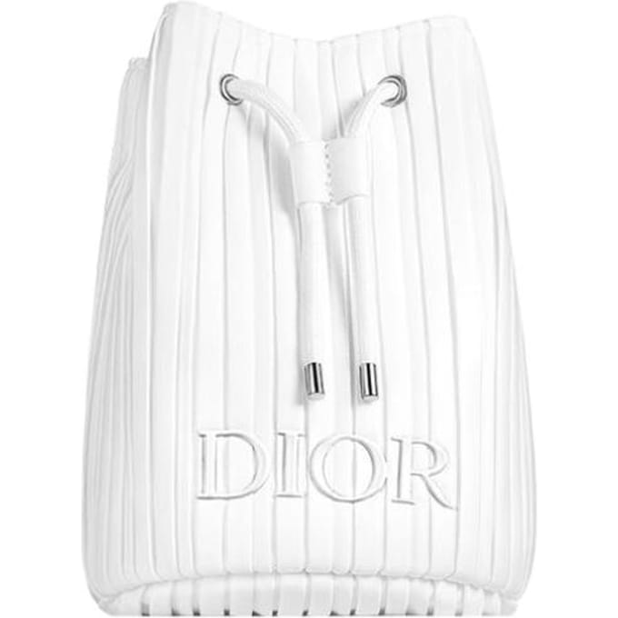 Dior Beauty Witte Keperstof Trekkoord Emmer Make-uptas Makeup Bag