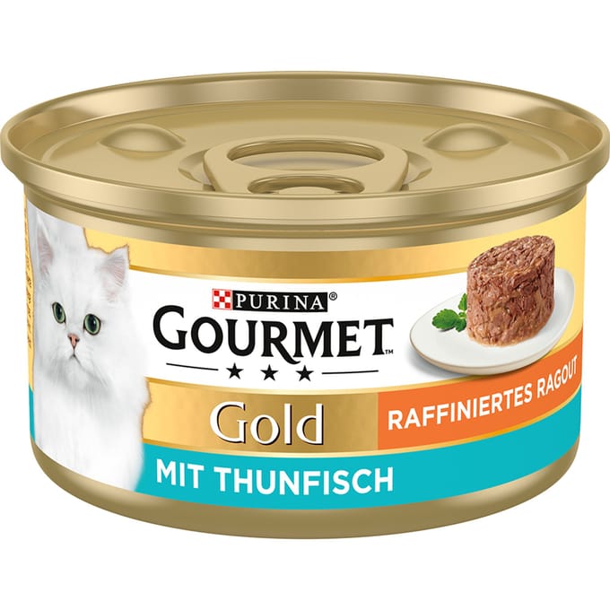 48x85g Tonijn Ragout Gourmet Gold Kattenvoer
