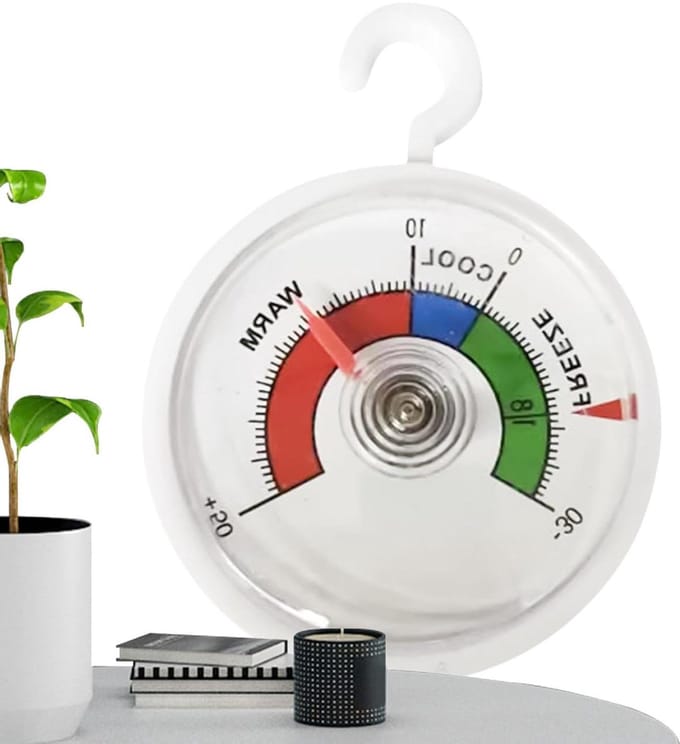 Temperatuurmeter Buitenshuis - Klimaatmonitor - Accuraat Meten - Weersbestendige Constructie - 9 x 7 x 2 cm - Wit
