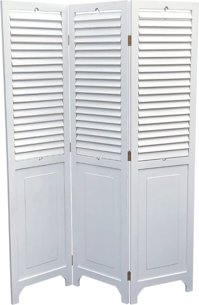 Lavandoux - Shutter Kamerscherm - 3 Panelen - Wit - H180 x L135 cm