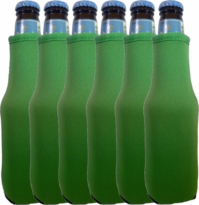 Koozie.eu - 6 stuks bierfleshouder- flessen koel houder | bierfles | Heineken groen