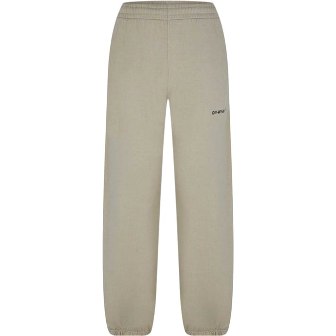 Off White Heren Diagonale Trainingsbroek (Donker Zand)