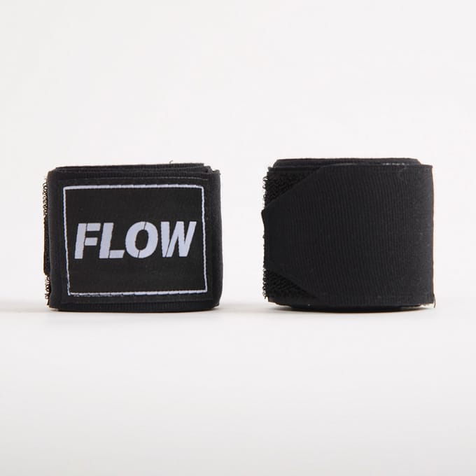 Flow Fightgear - Bandages voor boksen - 450 cm - Stretch Katoen - Zwart
