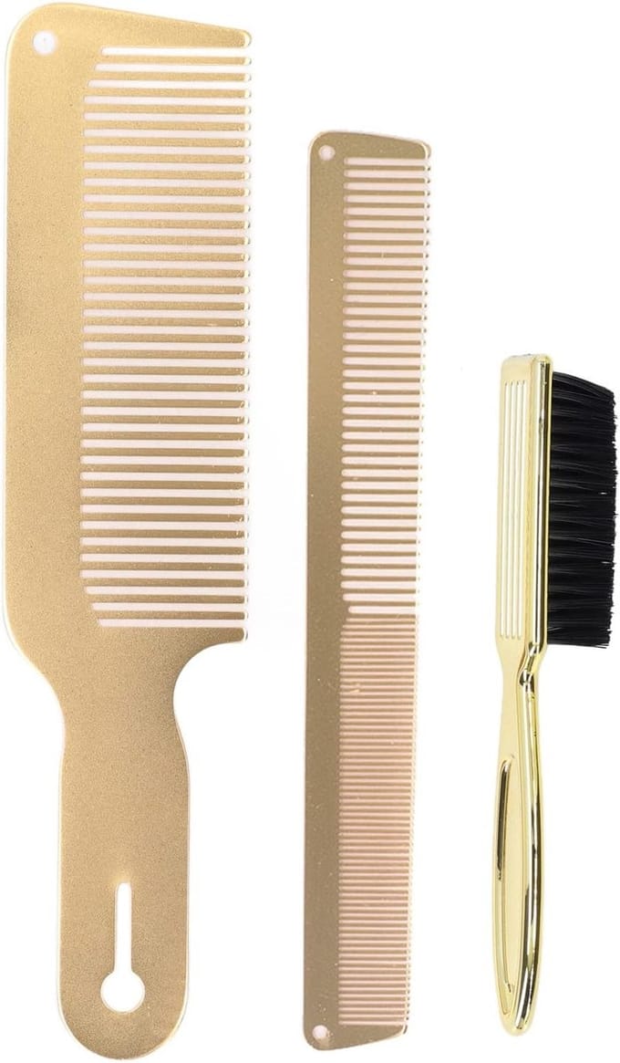 Beard Comb Set voor Mannen - 3-delige Haarstyling Kam en Borstel Set voor Lang, Dik en Krullend Haar