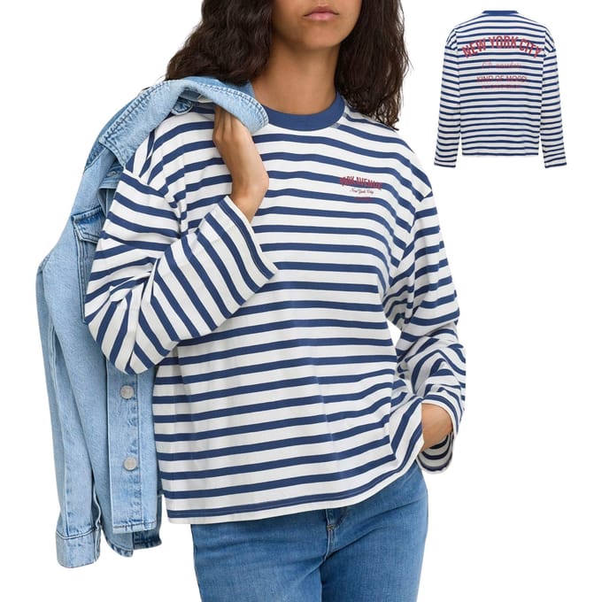 ONLY - ONLFREJA L/S STRIPE TOP CC JRS Dames T-shirt