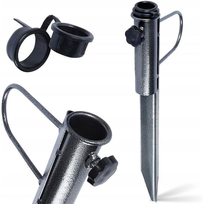 Parasolharing Metaal 42,5 cm - Parasolhouder - Parasolvoet - Parasolboor