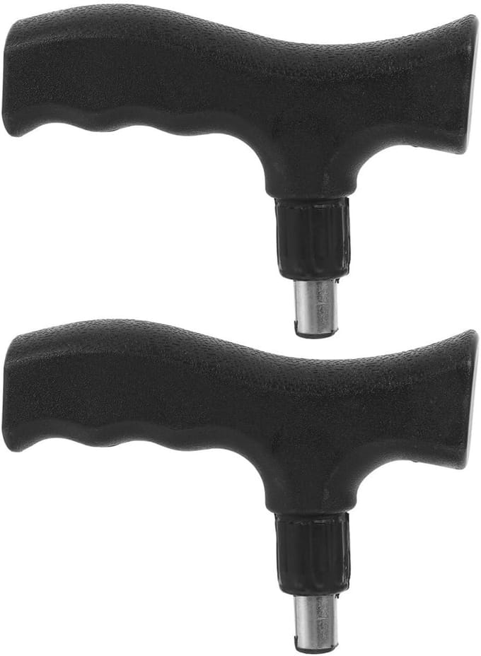 Set van 2 plastic kickgrip accessoires - antislip stanghandgreep voor oudere looprekken - comfortabele handgreep voor extra grip
