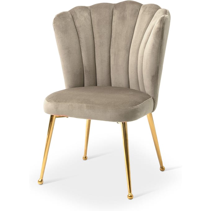 Milton & Oldbrook Velvet Eetkamerstoel Vienna Taupe