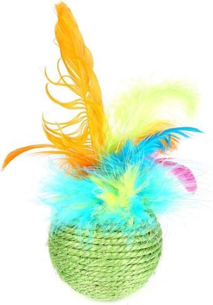 Happy pet cat 'n' caboodle tropical feather roller