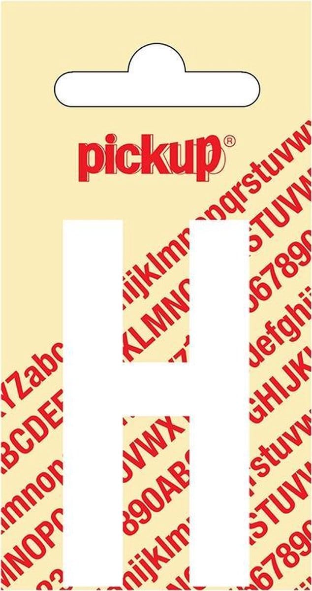 Pickup plakletter Nobel 60 mm wit H - 31012060H
