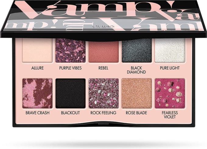 PUPA Milano Vamp! Palette oogschaduw 003 Rebel Black 6,5 g