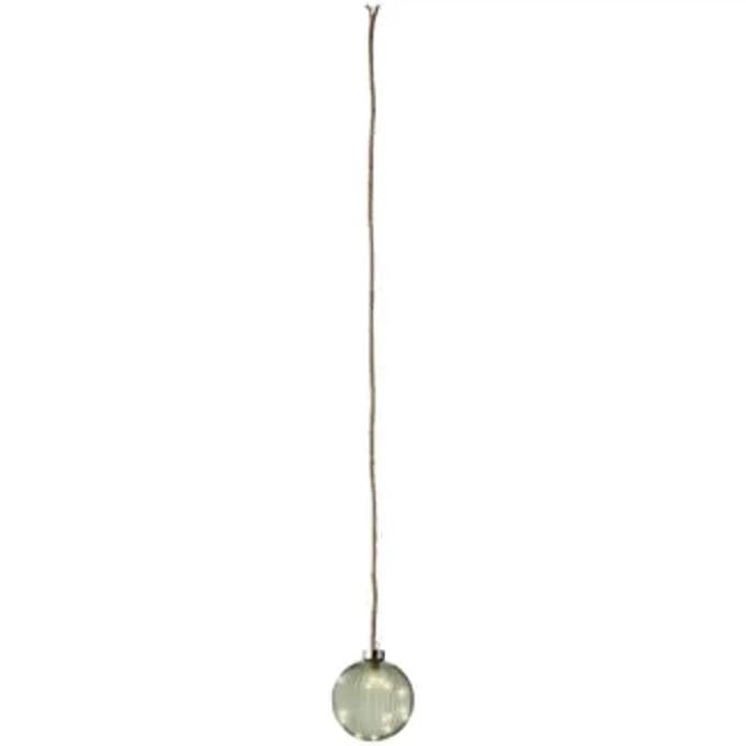 Decoris Micro Led Bal Groen/warm Wit - 15 Led's - Warm Wit - 10cm - Binnen