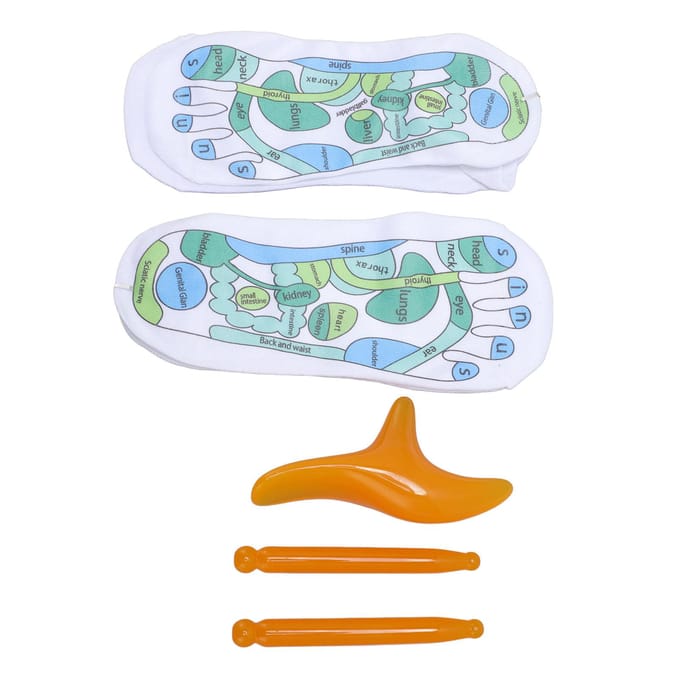 2 Paar Sokken met Rechte Stokken Trigger Point Tool Hoog Elastisch Katoen Zachte Anti-Slip Sokken white