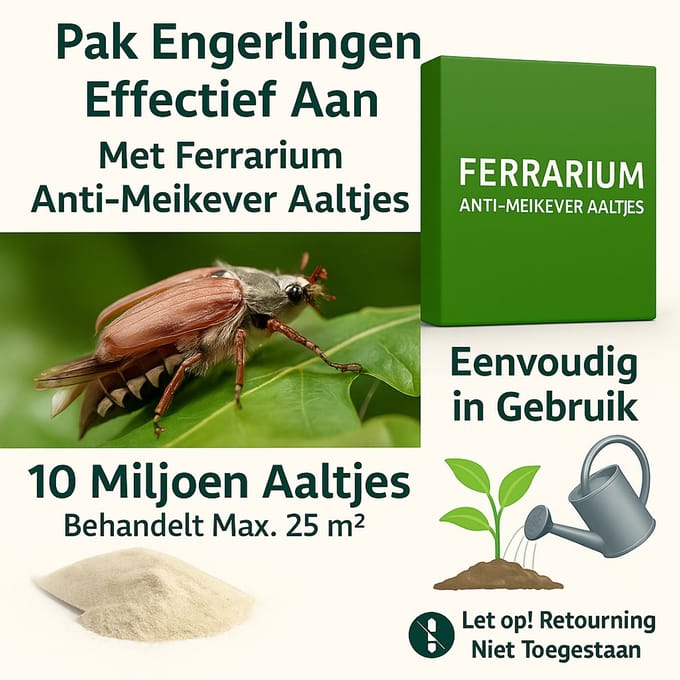 Ferrarium aaltjes tegen Meikevers - voor 25m² grond