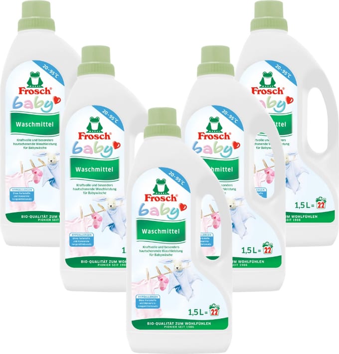 Frosch baby Vloeibaar wasmiddel, 5x1.5L (7.5L)
