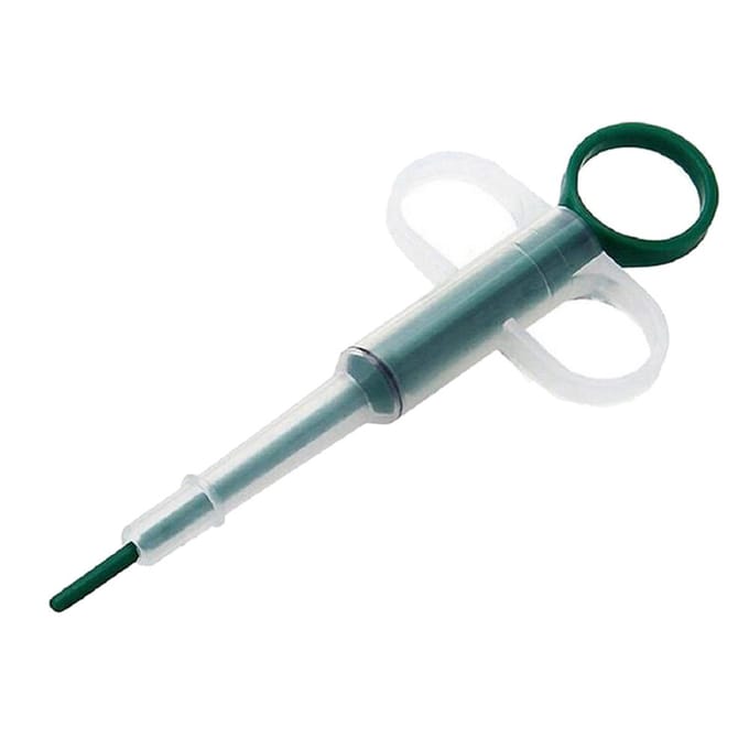 Outil d'alimentation Transparent pour chien et chat, pilule pour animaux de compagnie, distributeur de médicaments, injecteur, seringue pack-2 vert