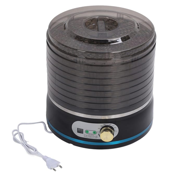 Zwarte 8-laags Voedseldroger Machine DIY Voedsel Fruit Dehydrator Elektrische Voedseldroger Machine L black