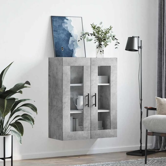 vidaXL Bovenkast 69,5x34x90 cm betongrijs